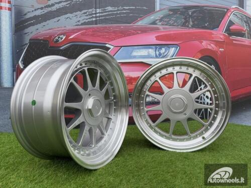 Ratlankis R17x8.5  5X112  ET  30  66.6  7905F  Silver+Polished Lip (SP)  For RACIN  (Z3)  (HARTGE Style Front+Rear)