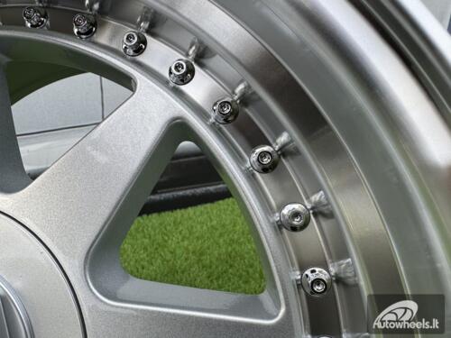 Ratlankis R17x8.5  5X112  ET  30  66.6  7905F  Silver+Polished Lip (SP)  For RACIN  (Z3+Z6)  (HARTGE Style)