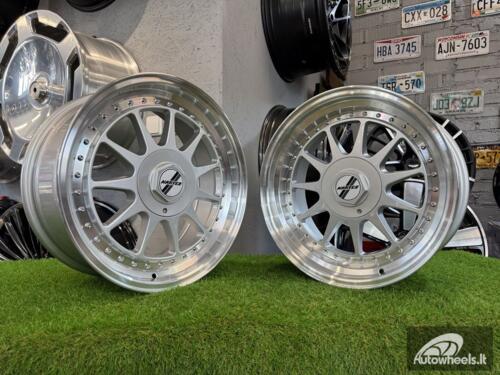 Ratlankis R17x7.5  4X100  ET  30  57.1  7962F  Silver+Polished Lip (SP)  For RACIN  (Z3)  (HARTGE Style)