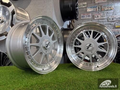 Ratlankis R17x8.5  4X100  ET  20  57.1  7962F  Silver+Polished Lip (SP)  For RACIN  (P2)  (HARTGE Style)