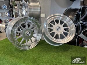 Ratlankis R17x8.5  4X100  ET  20  57.1  7962F  Silver+Polished Lip (SP)  For RACIN  (P2)  (HARTGE Style)