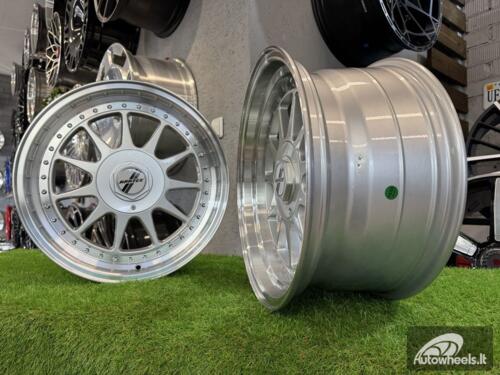 Ratlankis R17x8.5  4X100  ET  20  57.1  7962F  Silver+Polished Lip (SP)  For RACIN  (Z3)  (HARTGE Style Front+Rear)