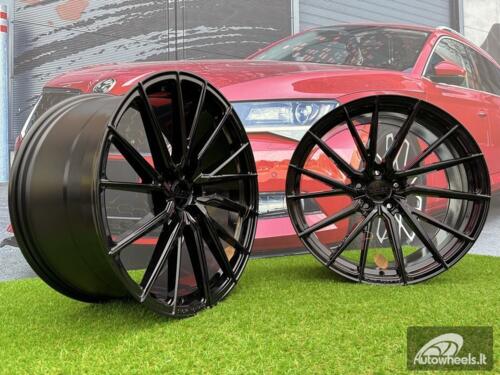 Ratlankis R22x9  5X112  ET  30  66.5  HX06F  Black (BL)  For HAXER  (K4)  (HYBRID FORGED (Front+Rear))