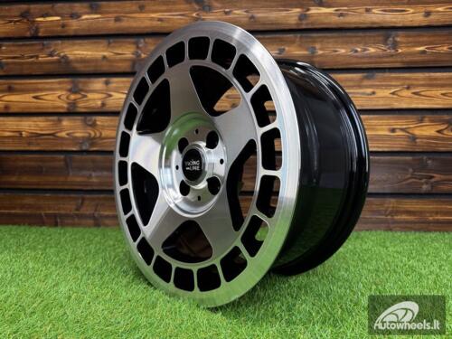 Ratlankis R15x7  4X100  ET  24  57.1  BK927  Black Polished (MB)  For RACIN  (L6)