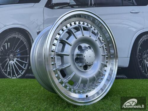 Ratlankis Mercedes Barock Style E 17X8J 5X112 ET35 66.6 Silver with Diamond Cut Lip