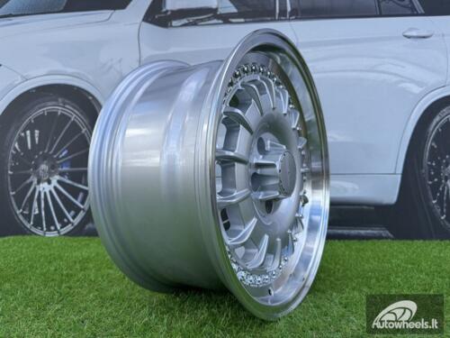 Ratlankis Mercedes Barock Style E 17X8J 5X112 ET35 66.6 Silver with Diamond Cut Lip