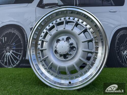 Ratlankis Mercedes Barock Style E 17X8J 5X112 ET35 66.6 Silver with Diamond Cut Lip
