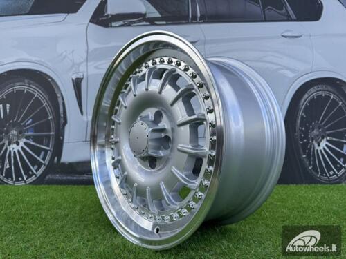 Ratlankis Mercedes Barock Style E 17X8J 5X112 ET35 66.6 Silver with Diamond Cut Lip