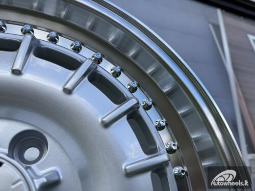 Ratlankis Mercedes Barock Style E 17X8J 5X112 ET35 66.6 Silver with Diamond Cut Lip