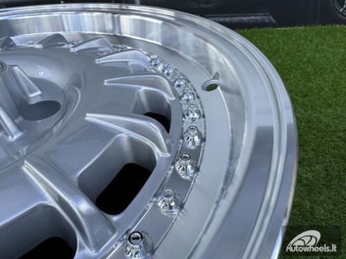 Ratlankis Mercedes Barock Style E 17X8J 5X112 ET35 66.6 Silver with Diamond Cut Lip
