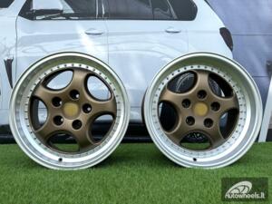 Ratlankis Porsche 964 Turbo Speedline Style R18X8J 5X130 ET50 71.6 Bronze with Diamond Cut Lip