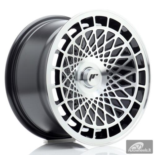 JR Wheels JR14 15x8 ET15-25 BLANK Gloss Black Machined Face
