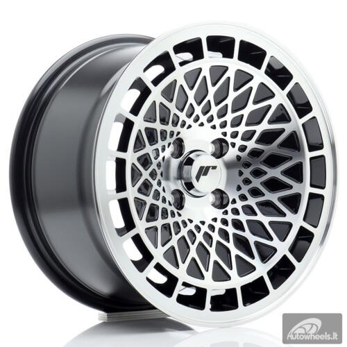 JR Wheels JR14 15x8 ET25 4x100 Gloss Black Machined Face