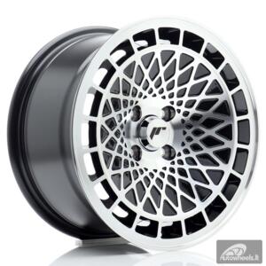JR Wheels JR14 15x8 ET25 4x100 Gloss Black Machined Face