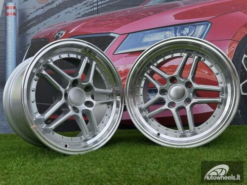 Ratlankis R17x9.5  5X120  ET  25  72.6  A5863  Silver+Polished Lip (SP)  For BMW  (P)  (Rear+Front)