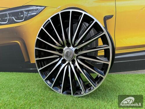 Ratlankis R18x7.5  5X112  ET  40  66.6  B5909  (3S5909)  Black Polished (MB)  For MER  (P)  (HYBRID FORGED)