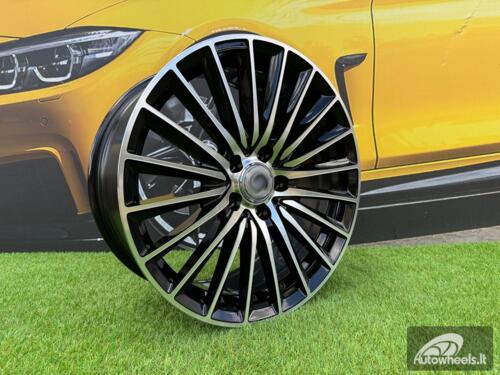 Ratlankis R18x7.5  5X112  ET  40  66.6  B5909  (3S5909)  Black Polished (MB)  For MER  (P)  (HYBRID FORGED)