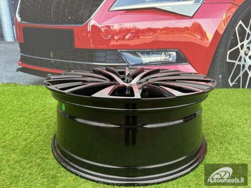 Ratlankis R18x8  5X114.3  ET  40  60.1  Y1118  (FBX176)  Black Polished (MB)  For LEX  (A)  (HYBRID FORGED)