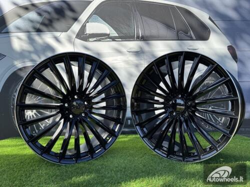 Ratlankis R18x8  5X112  ET  45  66.6  B5909  (FBX149)  Black+Polished Lip (BLPL)  For MER  (A)  (HYBRID FORGED)