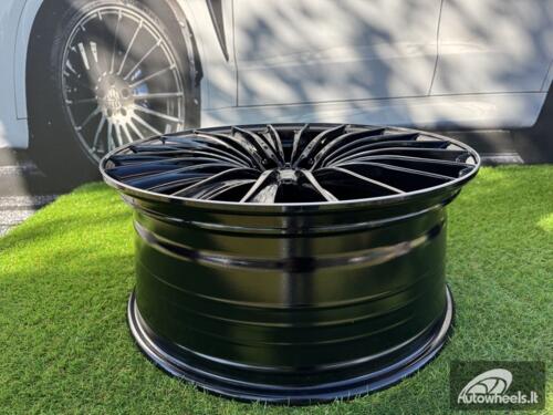 Ratlankis R18x8  5X112  ET  45  66.6  B5909  (FBX149)  Black+Polished Lip (BLPL)  For MER  (A)  (HYBRID FORGED)