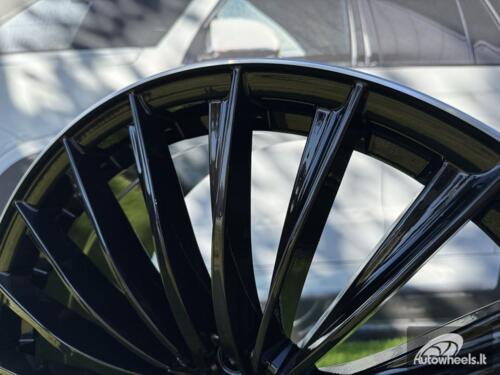 Ratlankis R18x8  5X112  ET  45  66.6  B5909  (FBX149)  Black+Polished Lip (BLPL)  For MER  (A)  (HYBRID FORGED)