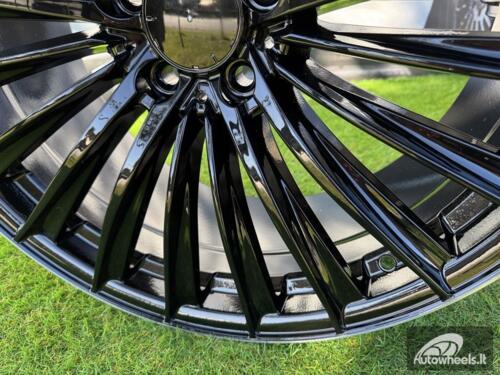 Ratlankis R18x8  5X112  ET  45  66.6  B5909  (FBX149)  Black+Polished Lip (BLPL)  For MER  (A)  (HYBRID FORGED)
