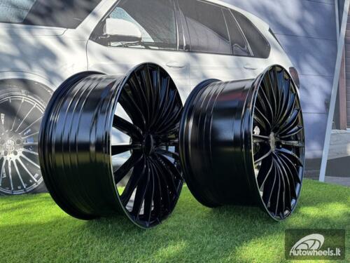 Ratlankis R18x8  5X112  ET  45  66.6  B5909  (FBX149)  Black+Polished Lip (BLPL)  For MER  (P2)  (HYBRID FORGED)