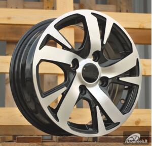 Ratlankis R14x5.5  4X114.3  ET  45  60.1  I5391  Black Polished (MB)  For RACIN  (A)