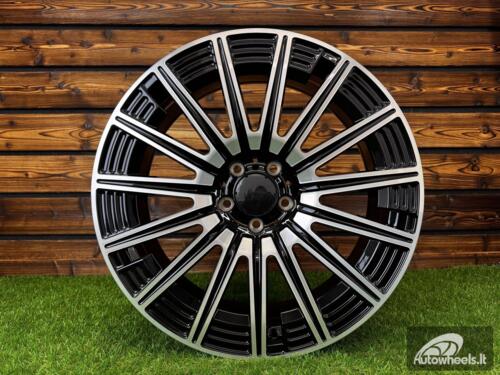 Ratlankis R20x8.5  5X112  ET  35.5  66.6  FLB005  Black Polished (MB)  For MER  (Z3)  (HYBRID FORGED (E-Class Br214)Front+Rear)