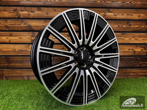 Ratlankis R20x9.5  5X112  ET  51  66.6  FLB005  Black Polished (MB)  For MER  (Z3)  (HYBRID FORGED (E-Class Br214)Front+Rear)