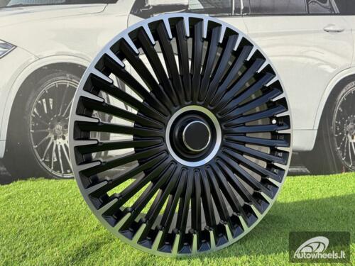 Ratlankis R21x9.5  5X112  ET  30  66.6  H3286F  Black Polished Half Matt (MBHM)  For MER  (Z3)  ((EQS SUV X296) HYBRID FORGED)