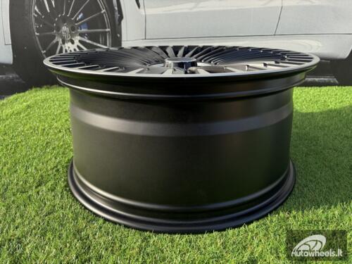 Ratlankis R22x9.5  5X112  ET  32  66.6  H3286F  Black Polished Half Matt (MBHM)  For MER  (Z3)  ((EQS SUV X296) HYBRID FORGED)