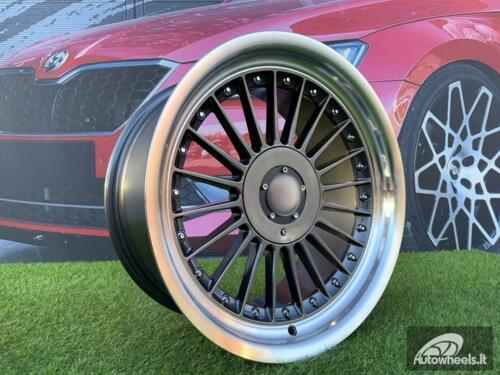 Ratlankis Alpina Classic Style  R17X8J 5X112/5X120 ET20 72.6 Grey with Diamond cut lip and black rivets