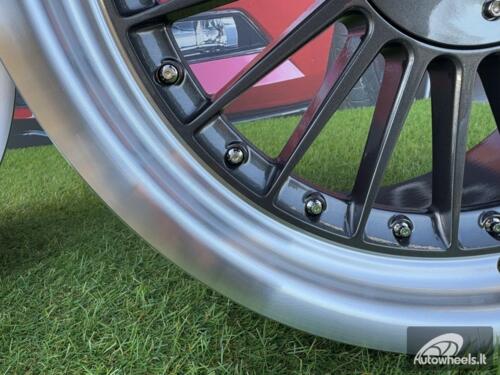 Ratlankis Alpina Classic Style  R17X8J 5X112/5X120 ET20 72.6 Grey with Diamond cut lip and black rivets wheel