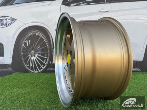 Ratlankis Ferrari 348 Style R17X8.5J 4X100 ET30 73.1 Matt Bronze with Diamond cut lip and black rivets wheel