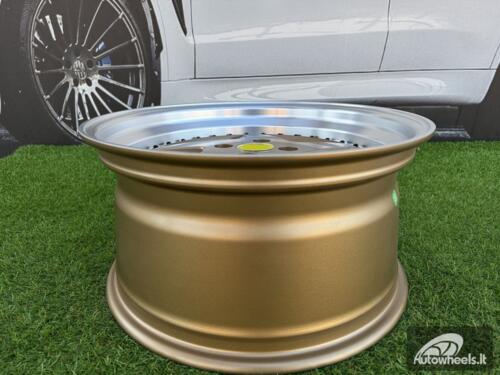 Ratlankis Ferrari 348 Style R17X8.5J 4X100 ET30 73.1 Matt Bronze with Diamond cut lip and black rivets wheel