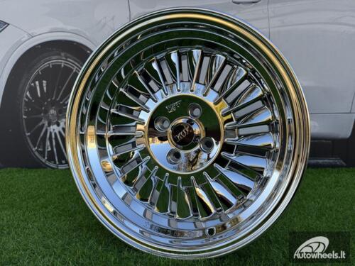 Ratlankis CRX Turbine style 15X8.25J 4X100 ET0 73.1 Black Chrome wheel