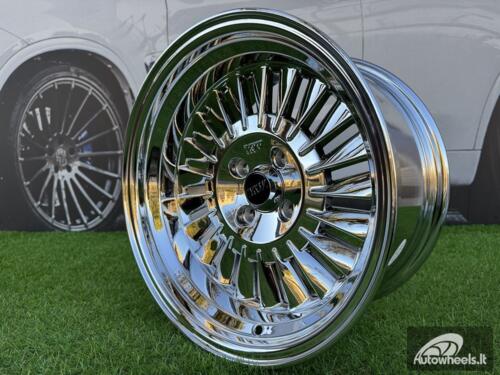 Ratlankis CRX Turbine style 15X8.25J 4X100 ET0 73.1 Black Chrome wheel