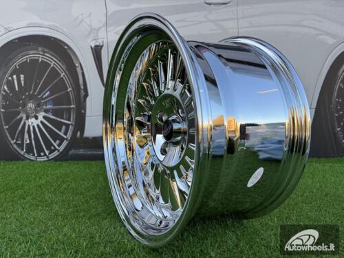 Ratlankis CRX Turbine style 15X8.25J 4X100 ET0 73.1 Black Chrome wheel