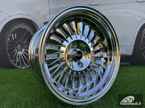 Ratlankis CRX Turbine style 15X8.25J 4X100 ET0 73.1 Black Chrome wheel