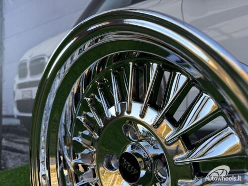 Ratlankis CRX Turbine style 15X8.25J 4X100 ET0 73.1 Black Chrome wheel