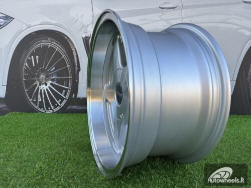 Ratlankis Azev Type A Style R15X8J 5X100/5X114.3 ET20 73.1 Silver with Diamond Cut Lip