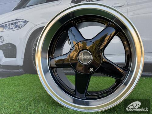 Ratlankis Azev Type A Style R15X8J 4X100/4X114.3 ET20 73.1 Black with Diamond Cut Lip wheel