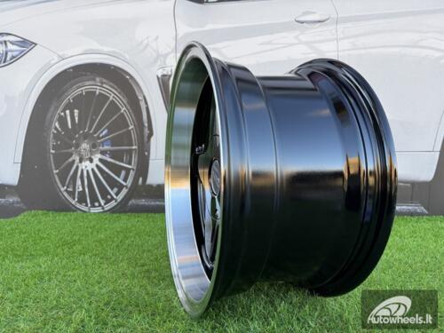 Ratlankis Azev Type A Style R15X8J 4X100/4X114.3 ET20 73.1 Black with Diamond Cut Lip wheel