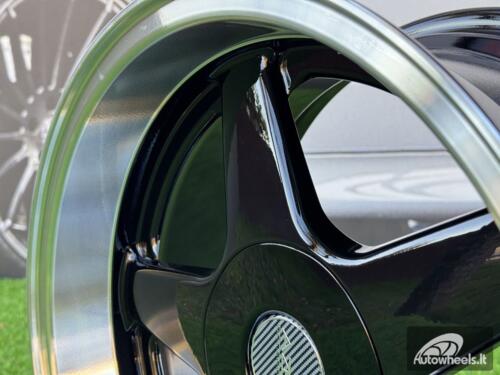 Ratlankis Azev Type A Style R15X8J 4X100/4X114.3 ET20 73.1 Black with Diamond Cut Lip wheel