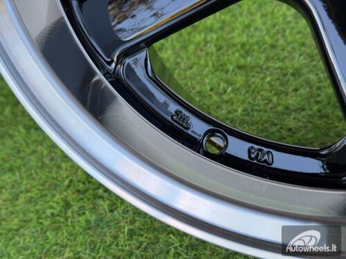 Ratlankis Azev Type A Style R15X8J 4X100/4X114.3 ET20 73.1 Black with Diamond Cut Lip wheel