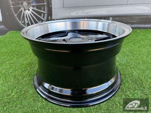 Ratlankis Azev Type A Style R15X8J 4X100/4X114.3 ET20 73.1 Black with Diamond Cut Lip wheel