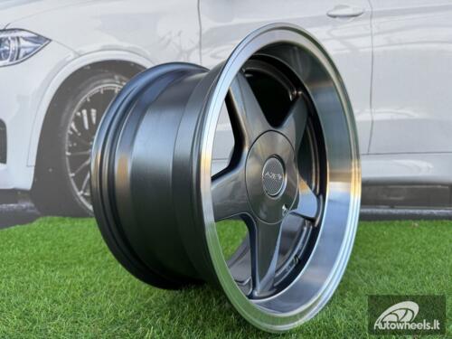 Ratlankis Azev Type A Style R15X8J 4X100/4X114.3 ET20 73.1 Grey with Diamond Cut Lip wheel