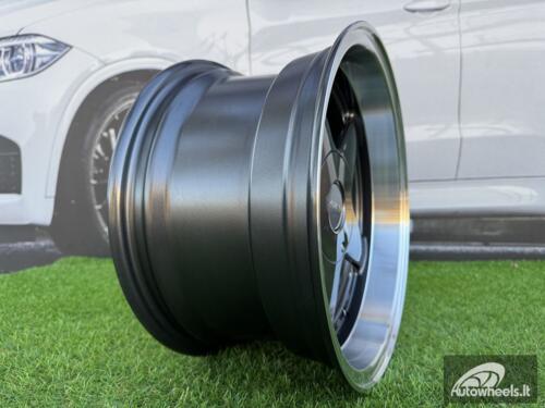 Ratlankis Azev Type A Style R15X8J 4X100/4X114.3 ET20 73.1 Grey with Diamond Cut Lip wheel