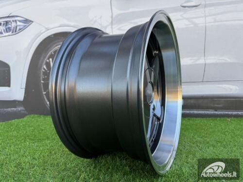 Ratlankis Azev Type A Style R15X8J 4X100/4X114.3 ET20 73.1 Grey with Diamond Cut Lip wheel